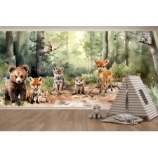 Fototapeta dla dzieci na wymiar, leśne zwierzęta M140