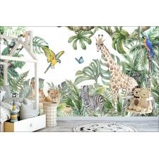Fototapeta do pokoju dziecięcego safari, dżungla, dzikie zwierzęta, słoń dwk096