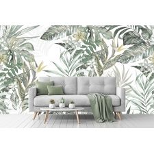 Fototapeta tropikalne liście palm, styl vintage 5467