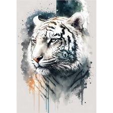 Plakat dla dzieci biały tygrys PS199
