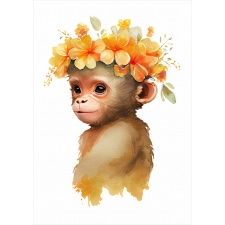 Plakat dla dzieci małpka PS205