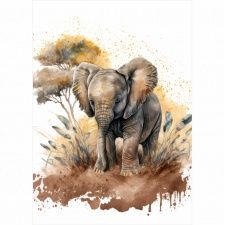 Plakat dla dzieci słoń PS153