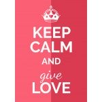 Plakat typograficzny 36 keep calm and give love