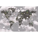  Fototapeta dla dzieci mapa świata dwk300