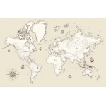  Fototapeta dla dzieci mapa świata dwk301