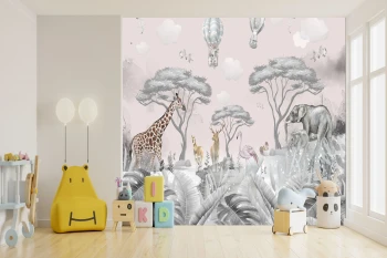  Fototapeta dla dzieci na wymiar dzikie zwierzęta, safari dwk220