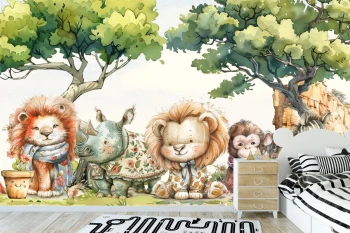  Fototapeta dla dzieci na wymiar zwierzęta safari,  M172
