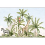 Fototapeta dla dzieci palmy, safari, dzikie zwierzęta M024
