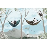  Fototapeta dla dzieci pandy, pandy w hamakach dwk328