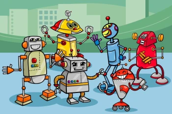  Fototapeta dla dzieci roboty 1346