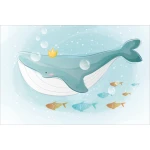  Fototapeta dla dzieci wieloryb, ocean dwk122