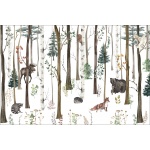 Fototapeta do pokoju dziecięcego leśne zwierzęta, las, sarna, lis, niedźwiedź dwk094