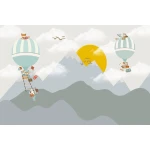  Fototapeta do pokoju dziecięcego słońce, góry, balony dwk249