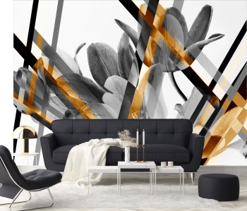  Fototapeta kwiaty, grafika, tulipany 5507
