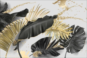  Fototapeta kwiaty, monstera, liście 5305