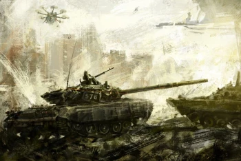  Fototapeta rysunek czołgu 1155