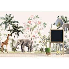 Fototapeta dla dzieci safari, słoń, małpka, dzikie zwierzątka dwk212