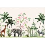 Fototapeta dla dzieci safari, słoń, małpka, dzikie zwierzątka dwk212