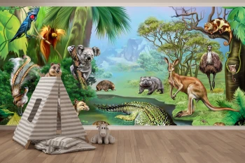  Fototapeta dla dzieci  zwierzęta  w dżungli dwk052