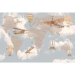  Fototapeta dla dzieci mapa świata dwk296