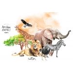 Fototapeta dla dzieci Afrykańskie zwierzęta na sawannie dwk043