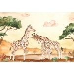 Fototapeta dla dzieci żyrafy na sawannie dwk041