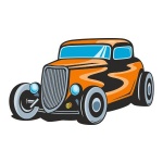 Naklejka kolorowa auto 11