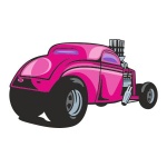 Naklejka kolorowa auto 102