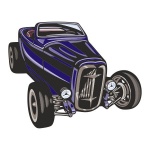 Naklejka kolorowa auto 124