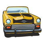 Naklejka kolorowa auto 132