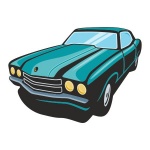Naklejka kolorowa auto 133