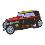 Naklejka kolorowa auto 147