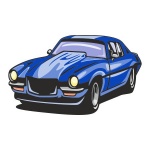 Naklejka kolorowa auto 26