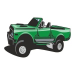 Naklejka kolorowa auto 28
