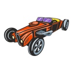 Naklejka kolorowa auto 29