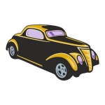 Naklejka kolorowa auto 30