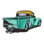 Naklejka kolorowa auto 31