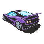 Naklejka kolorowa auto 4