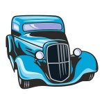 Naklejka kolorowa auto 49