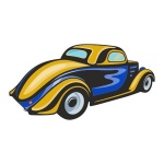 Naklejka kolorowa auto 6