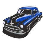 Naklejka kolorowa auto 68