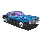 Naklejka kolorowa auto 7