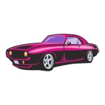 Naklejka kolorowa auto 70