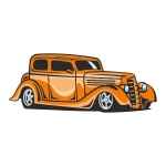 Naklejka kolorowa auto 71