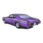 Naklejka kolorowa auto 73