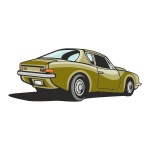 Naklejka kolorowa auto 74