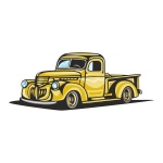 Naklejka kolorowa auto 75