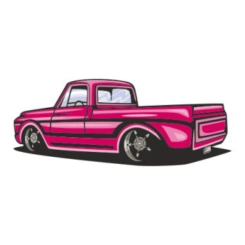  Naklejka kolorowa auto 76