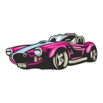 Naklejka kolorowa auto 77