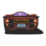 Naklejka kolorowa auto 8